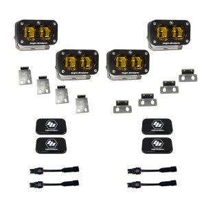 Ford F-150 Raptor Fog Pocket Light Kit - Baja Designs - S2 SAE Dual - Amber - `21-`22
